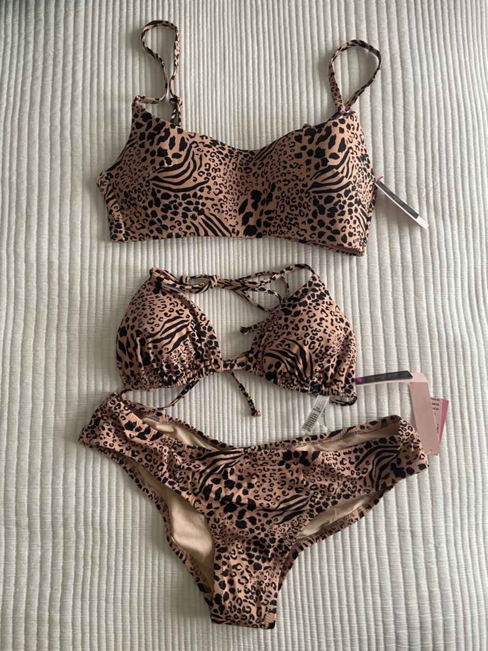 Victoria's Secret Leopard Print Bikini 3 Piece Set
